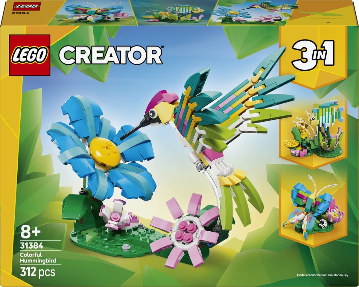 Lego Creator 3in1 31384 Wilde Dieren: Kolibrie Bouwstenen — afbeelding 1