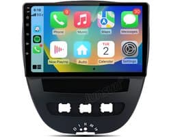 Junsun Android 15 Autoradio Geschikt voor Peugeot 107 Toyota Aygo Citroen C1, 4+64GB, Draadloos Carplay & Android Auto - 10.1 Inch HD IPS Touchscreen, Bluetooth, GPS Navigatiesysteem, WiFi, Subwooferkabel & Microfoon, DSP, FM, Octa-core processor