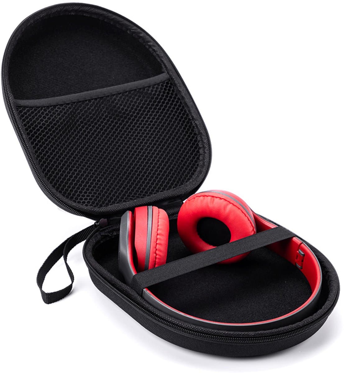Koptelefoon Case - Harde Beschermhoes - On-ear/Over-ear - Voor de meeste merken- Koptelefoon Hoesje - Draagtas - Waterbestendig-zwart — afbeelding 1