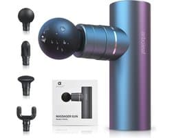 Mini Massagepistool met 4 Siliconen Opzetstukken - Krachtig en Compact voor Spierontspanning