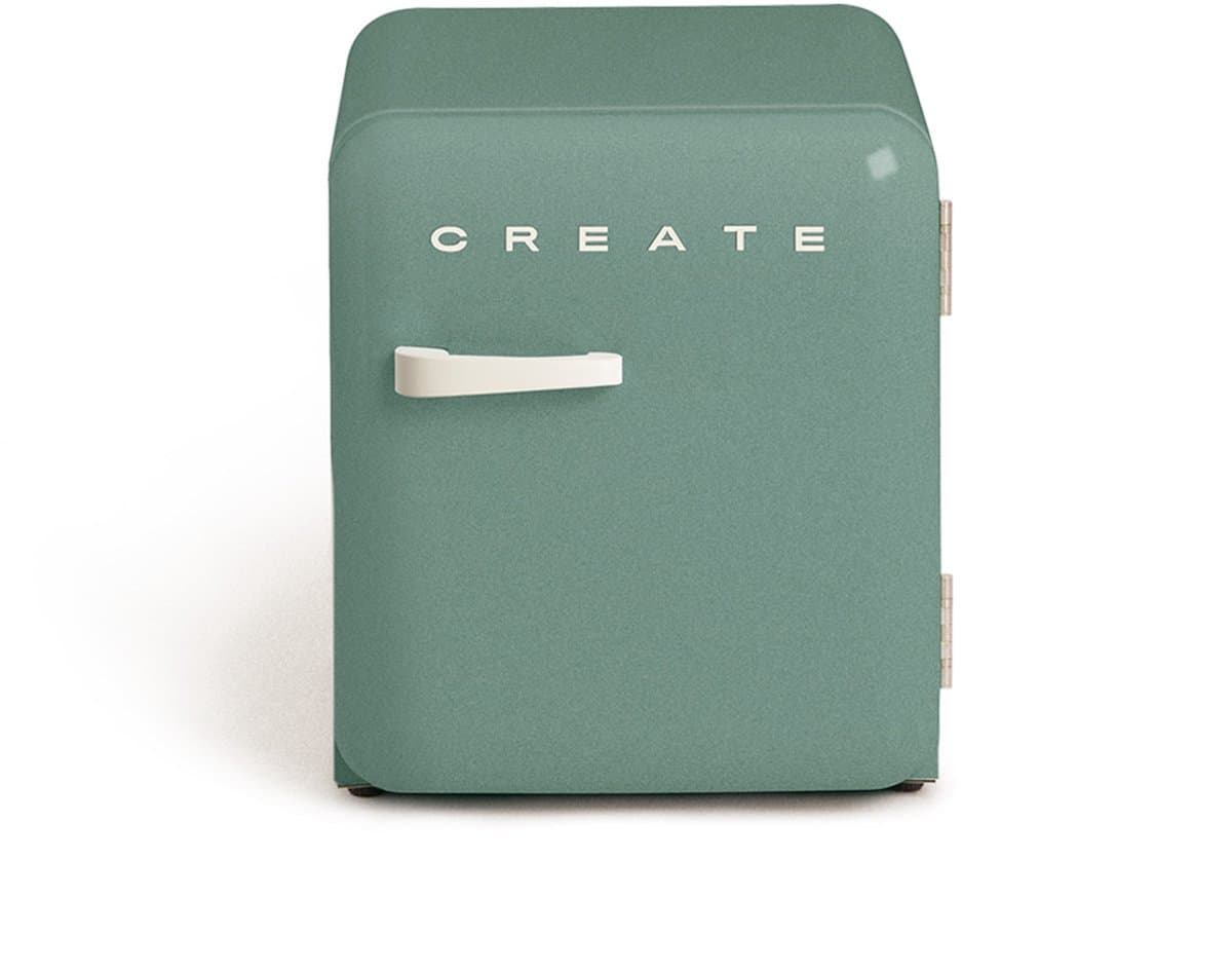 CREATE - Koelkast in retrostijl - Sage - Handvat Gebroken wit - FRIDGE RETRO 48L — afbeelding 1