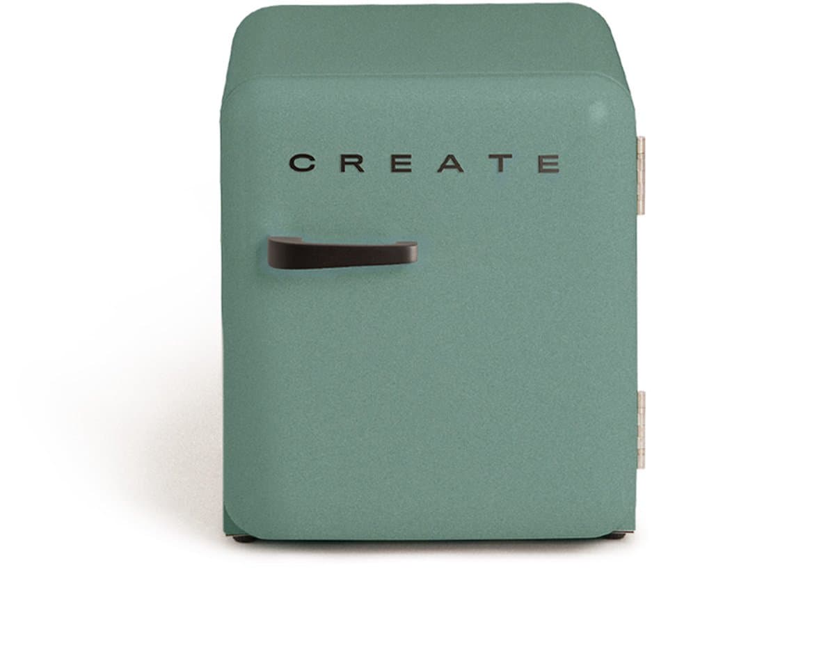 CREATE - Koelkast in retrostijl - Sage - Handvat Zwart - FRIDGE RETRO 48L — afbeelding 1