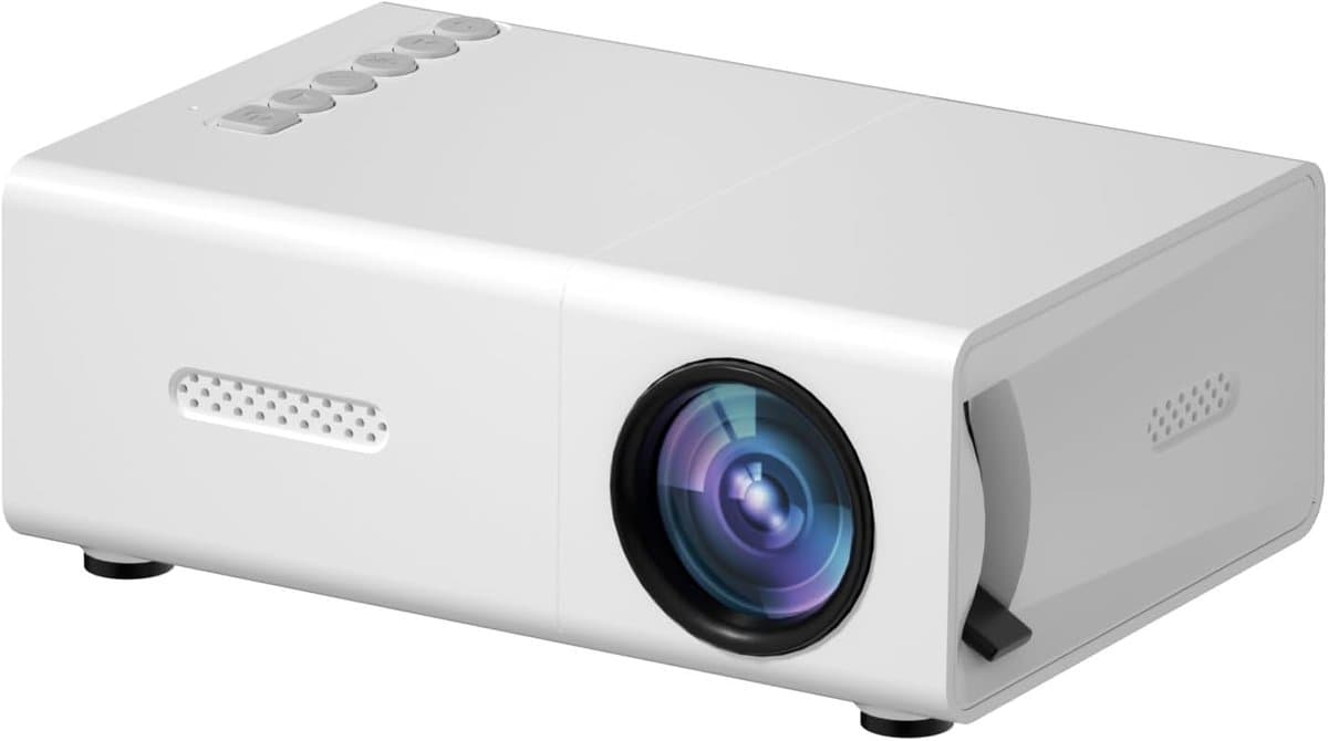 Mini Projector Draagbaar - Full HD 1080P - Beeld tot 60 Inch (150 cm) - Ingebouwde Stereo Speakers - Voor Thuis, Buiten en Presentaties — afbeelding 1