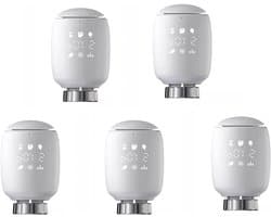 Zigbee Slimme Radiatorthermostaat Set van 5 met Wifi Verwarmingsregeling