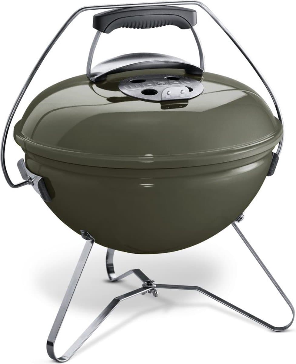 Weber Smokey Joe® Premium - Ø 37 cm Grillrooster - Houtskoolbarbecue - Smoke Grey - Tuck-N-Carry Dekselvergrendeling - Gesloten ketel voor asopvang - Ventilatierooster in deksel - Stabiel frame met 3 poten - Draagbeugel — afbeelding 1