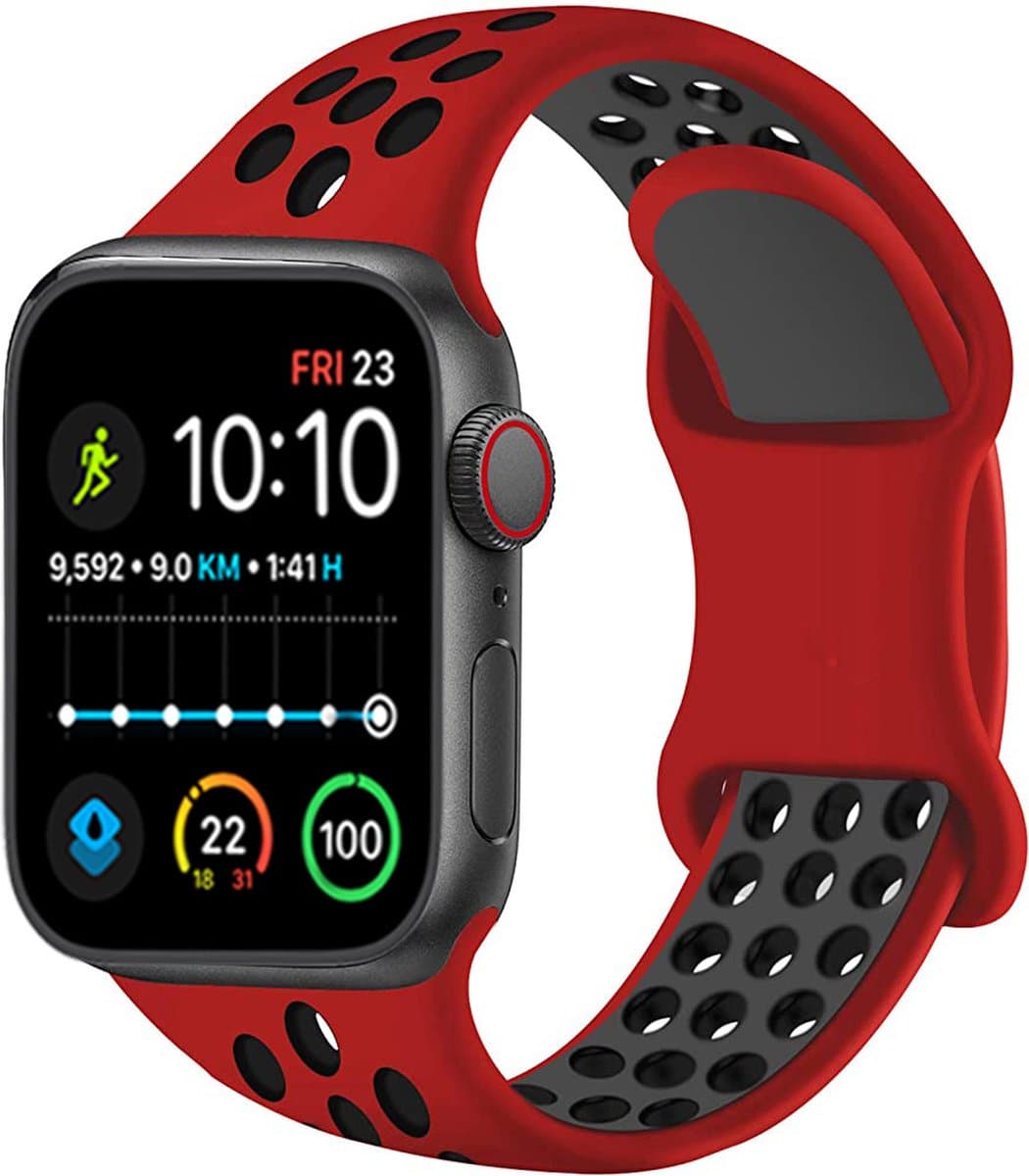 Royal Supplies RF-93 - Smartwatch - Smartwatch Dames - Smartwatch Heren- Screenprotector- Rood/Zwart — afbeelding 1