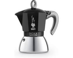 Bialetti Moka Induction Zwart Percolator – 6 kops – 270 ml – Geschikt voor Inductie