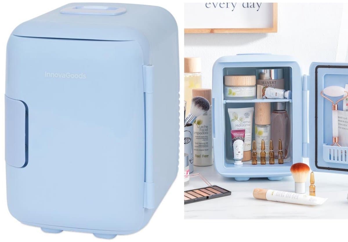 Fameilleur-mini-koelkast voor cosmetica, beauty koelkast, koelen van make-up, skincare koelkast, cosmetica koelkast met verwarming, draagbare mini-koelkast, make-up koelkast, mini-koelkast voor huidverzorging, mini-koelkast voor onderweg, mini-fridge — afbeelding 1