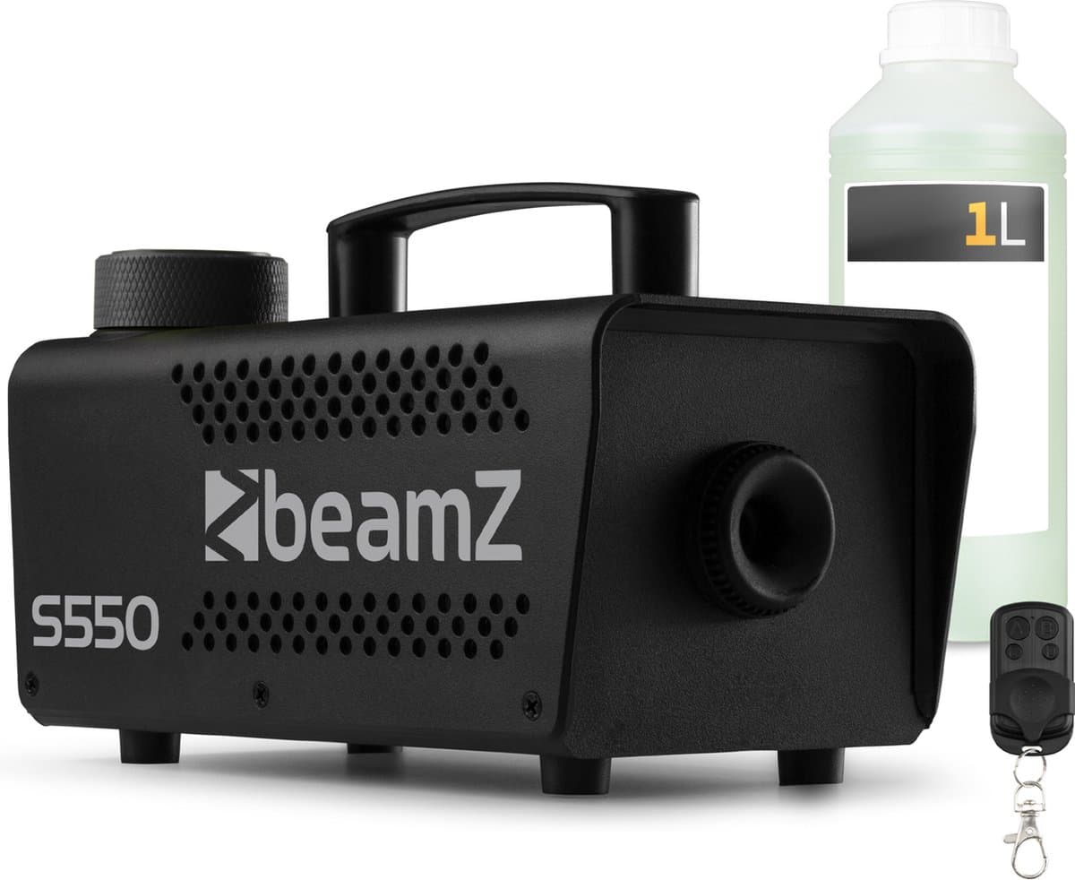 BeamZ S550 rookmachine met 1 liter rookvloeistof - Party rookmachine met afstandsbediening - 550W — afbeelding 1