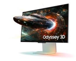 Samsung Odyssey 3D G90XF - 3D Monitor - 27'' IPS - 3840x2160 4K - 165 Hz - 1 ms - 300 cd/m² - 1x DisplayPort, 2x HDMI - HDR10, HDR10+ - G-Sync Compatible, FreeSync Premium - Zilver — afbeelding 1