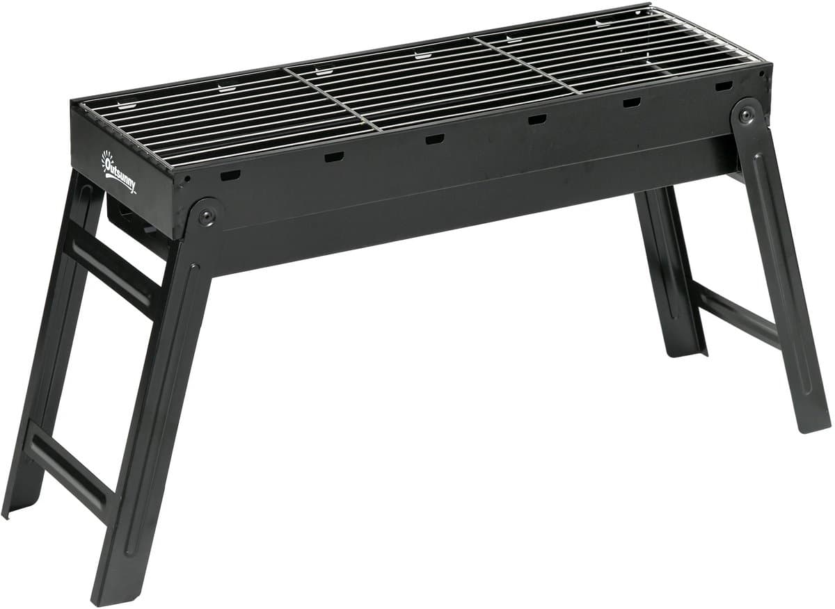 Betaalbare Goederen® Tafel BBQ - zwart - houtskool - barbecue - bbq houtskool - barbecues - familie - eten gezelligheid - metaal — afbeelding 1