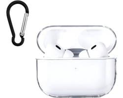Lumisti® Hoesje Geschikt voor Airpods 2 Pro - Transparant - TPU - Oplaad Case - Beschermhoesje - Cover - Oordopjes - Gratis Hanger/Clip