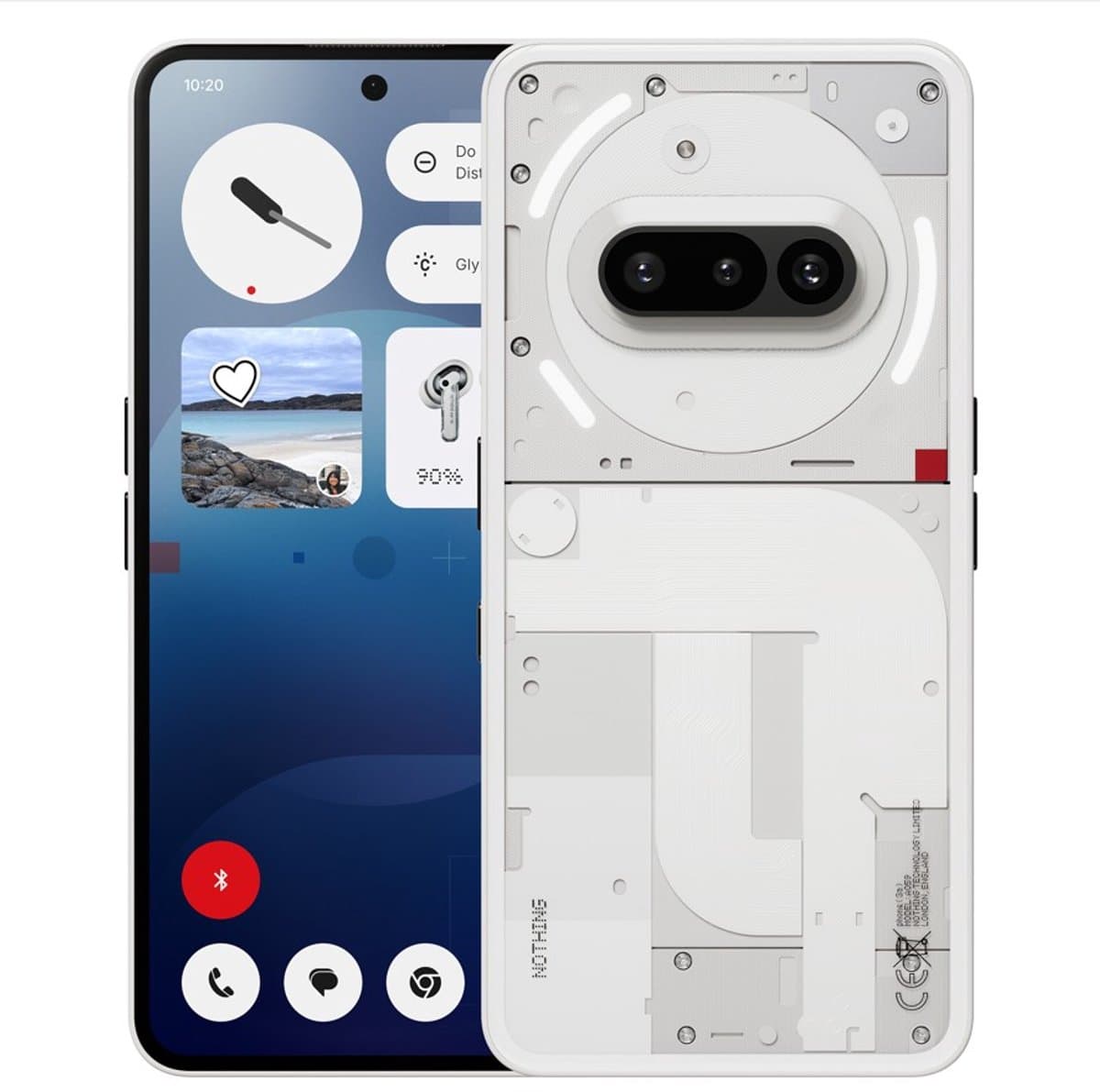 Nothing Phone (3a) - 8/128GB - 5G - Wit — afbeelding 1