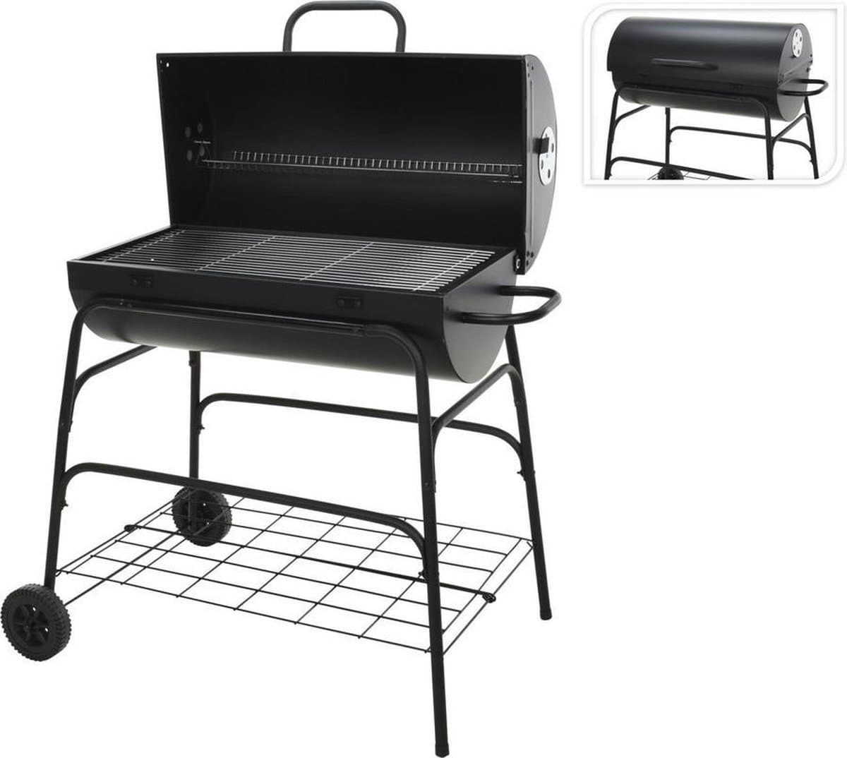 Bbq Verrijdbare Houtskoolbarbecue - Cilinder - 77 X H100Cm — afbeelding 1