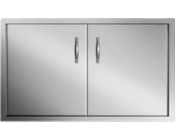 BBQ Dubbele Deur Luxe - RVS - Met Voering - 88 x 48 cm