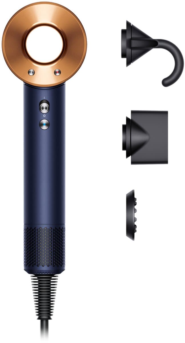 DYSON Supersonic Straight + Wavy Blue/Copper Föhn Blauw — afbeelding 1
