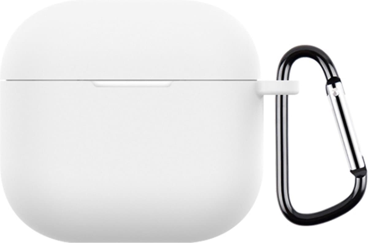 Telestore - hoesje geschikt voor AirPods 4 soft case cover - wit - TPU hoesje Beschermhoes - AirPods 4 Cover - AirPods 4 hoesje - Geschikt voor Apple Airpods 4 - gel hoesje met sleutelhanger — afbeelding 1