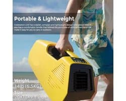 Mobiele Airconditioner – Draagbare Airco – Outdoor Koeling – Compacte Klimaatbeheersing – Lichtgewicht 6,5 Kg – 2380 BTU - 43 dB Geluid – Meerdere Modi