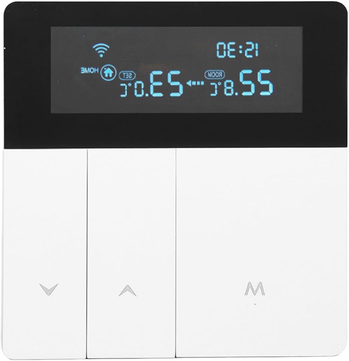 Slimme Thermostaat - Programmeerbare Regelaar - Comfort Thuis - Intelligent LCD Display - AC 90V-240V - Wit — afbeelding 1