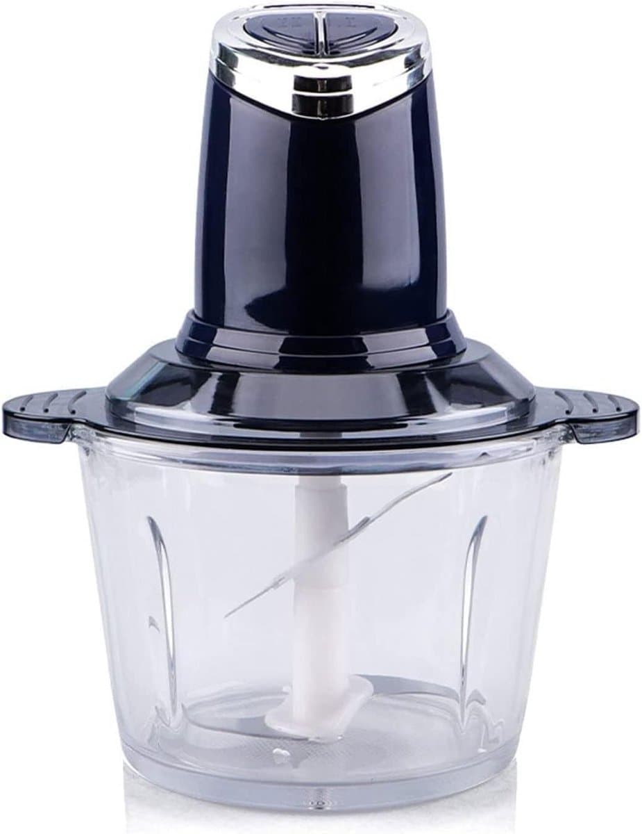 Elektrische Gehaktmolen - Keukenmachine Blender - Snel Ingrediënten Hakken - 4 Roestvrijstalen Messen - 3 Liter Kom - Marineblauw — afbeelding 1