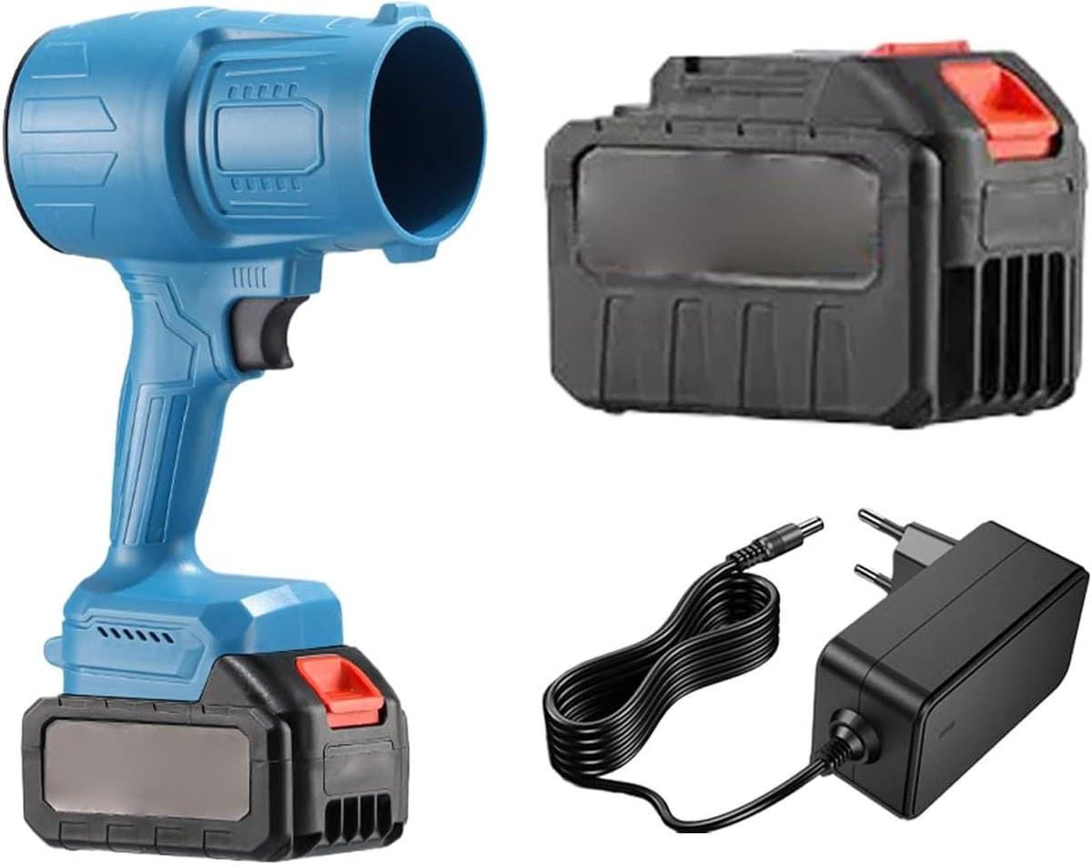 Draagbare Luchtstof - Accu Bladblazer - Snel Schoonmaken - Krachtige Accu - 6000mAh - Blauw — afbeelding 1