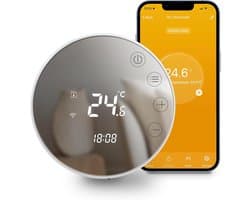 Maximale zoekdekking Slimme WiFi Thermostaat Touchscreen – Tuya Kamerthermostaat voor Gasboiler & Vloerverwarming