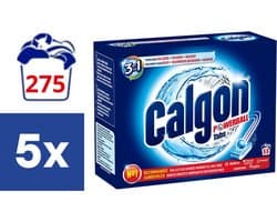 Calgon 3 in 1 Powerball Tabs Wasmachine Reiniger en Anti kalk - 55 Tabletten x5
