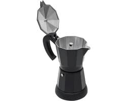 Cellista Moka Pot Elektrisch - Aluminium Koffiezetapparaat - Espressopot met Basis - 480W Koffiemaker - 300ml - Klassieke Percolator