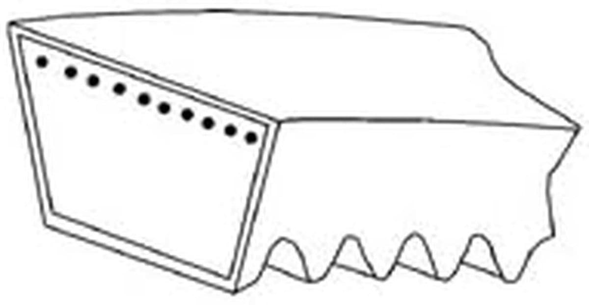 V-snaar - Aandrijfriem - Grasmaaier Onderhoud - Verborgen Tandontwerp - 10 x 8 x 850 mm - Zwart — afbeelding 1