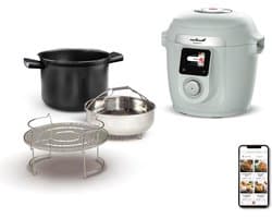 Intelligente Multikoker - Hogedruk Koker - Snel Maaltijden Bereiden - Duizenden Recepten Direct - 6 Liter Capaciteit - Eucalyptus