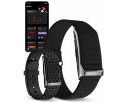 Shrivasta Activity Tracker | Dames & Heren Zwart- Smart armband met Hartslagmeter - Zuurstofmeter (SpO2) - Bloeddrukmeter – Stappenteller & Slaaptracker – menstruatiecyclus - incl. 2 Armbanden