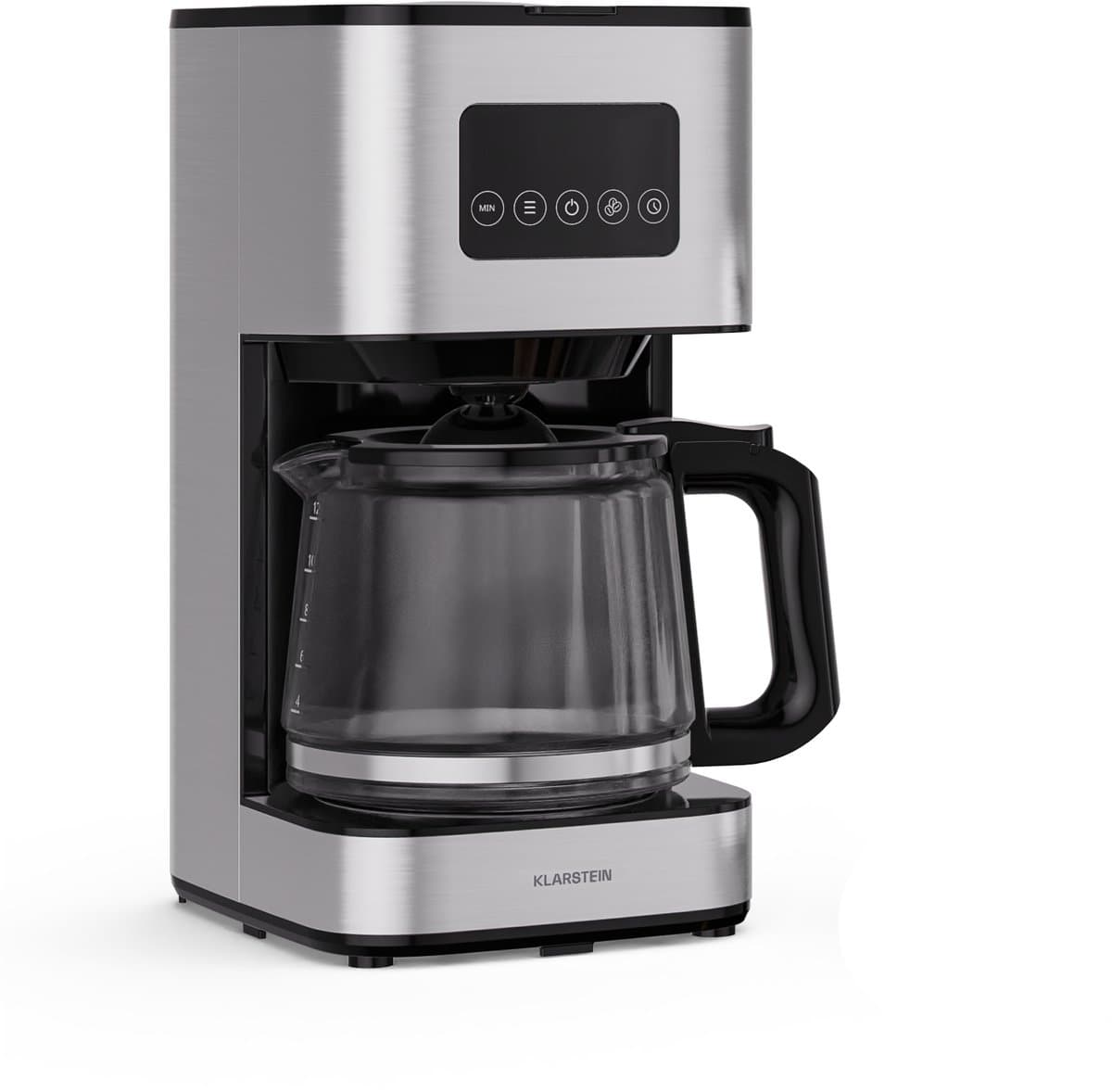 Klarstein Verosteel Filterkoffiemachine – RVS-koffiemachine, 1,5 L voor tot 12 kopjes, LCD-display, warmhoudfunctie 40 min, anti-druppelsysteem, automatische uitschakeling — afbeelding 1