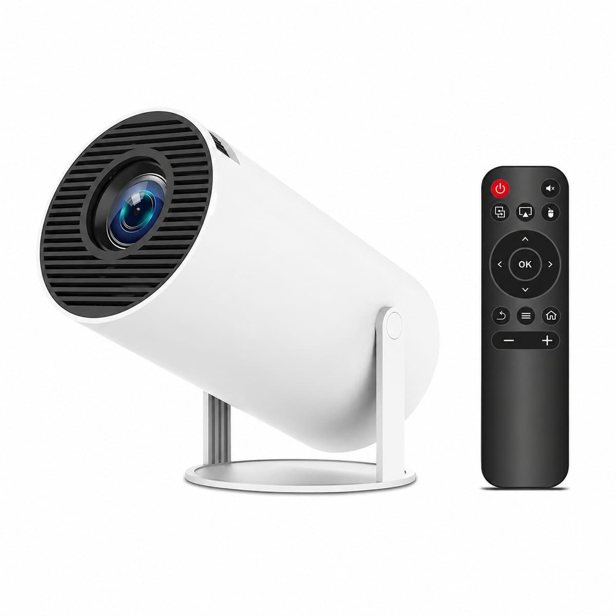 Novari - Beamer - Mini beamer - Projector - Smart beamer - Mini projector - Haarscherpe HD-weergave - 180° draaibare projectie — afbeelding 1