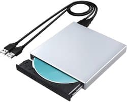 Externe DVD-speler - Draagbare schijf - Bestanden archiveren - USB 3.0 connectie - Ultra Dun - Zwart