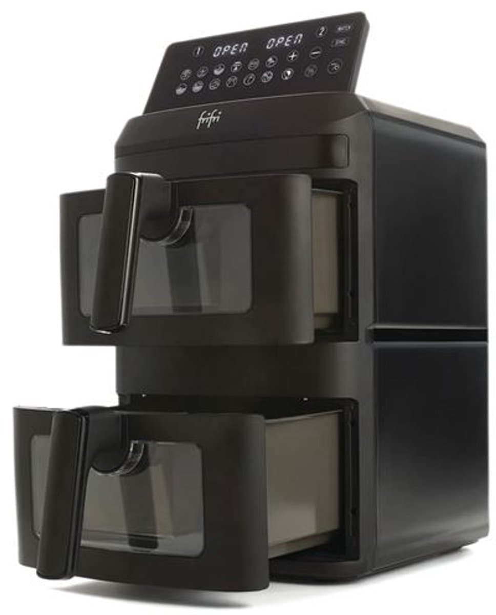 FriFri Airfryer Duo Slim FR0813028BLP 2800 W Matzwart — afbeelding 1