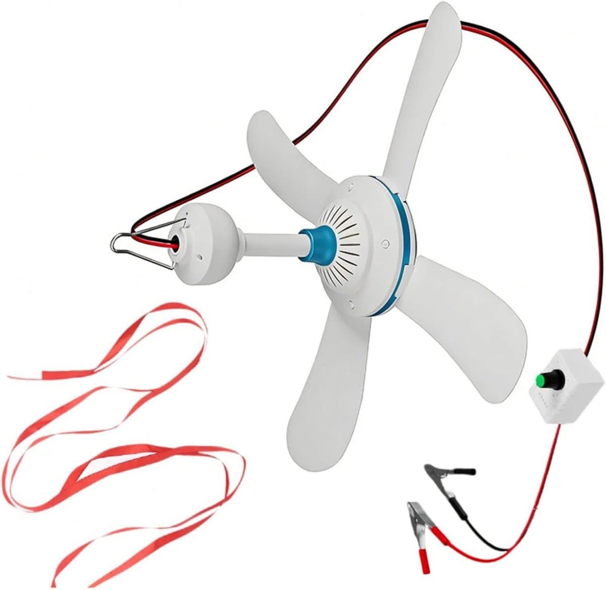Plafond Ventilator - Tent Fan - Buiten Koelen - Brede Spanning - 40cm Diameter - Wit — afbeelding 1