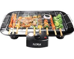 Elektrische BBQ Grill – 2000W – Tafelbarbecue – Afneembaar Grillrooster – Regelbare Temperatuur – Zwart