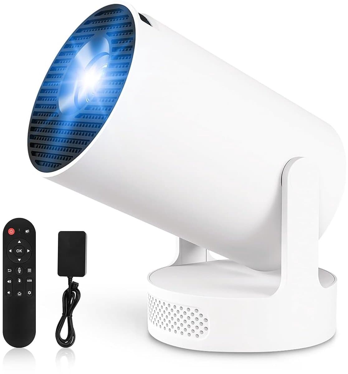 Mini Beamer HY300Ultra – 4K-ondersteuning, Android 11, WiFi 6, Automatische Correctie, 180° Draaibaar, Draagbaar — afbeelding 1