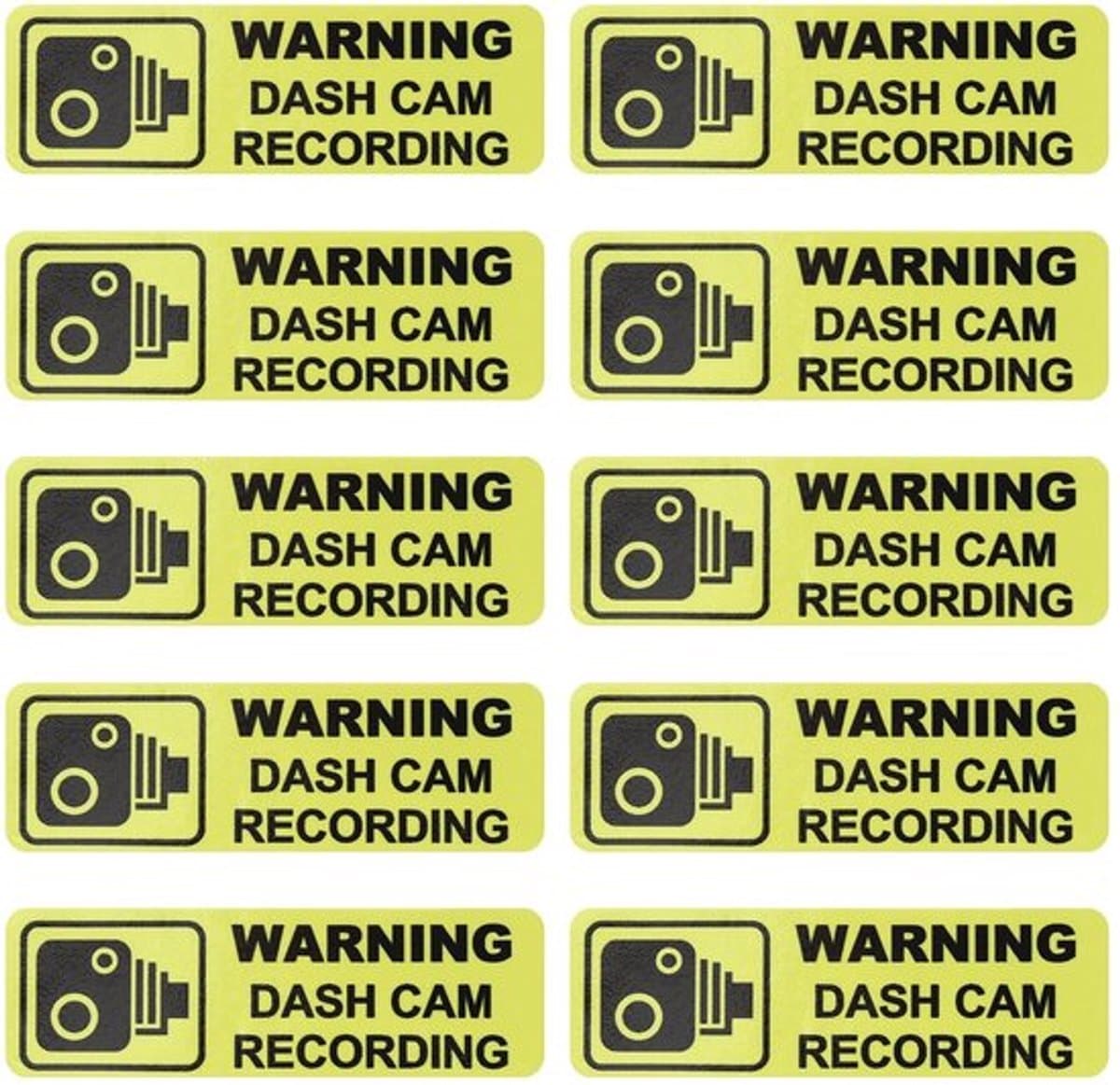 Allecto - Dashcam Waarschuwingsstickers - Verbeterde Veiligheid — afbeelding 1