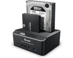 Hard Drive Dock - Externe Schijf Station - Data Klone - Offline Kloonfunctie - Tot 20 TB - Zwart