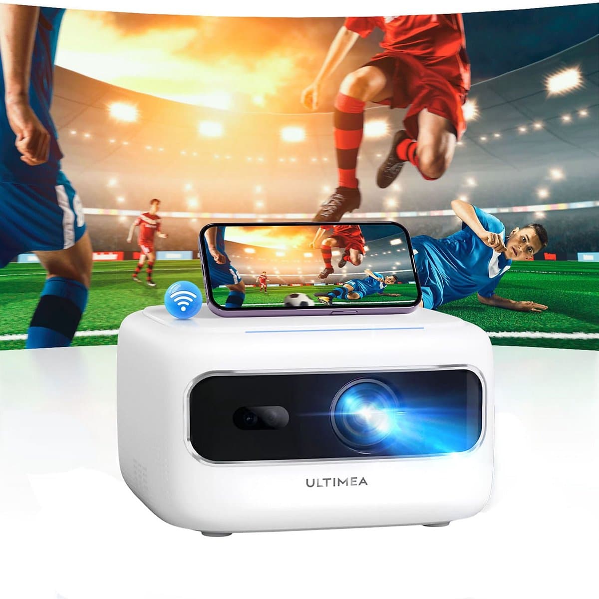 ULTIMEA Beamer 1080P-decoderprojector met Elektrische Focus, 300 ANSI lumen Home Theater Projector — afbeelding 1