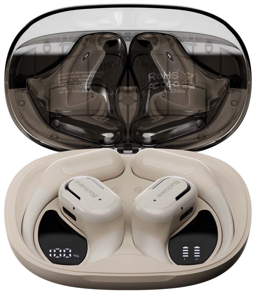 Blackview AirBuds 300 - Open ear Oordopjes - Oortjes Draadloos - Sport Oordopjes - Bluetooth 6.0 - Spatwaterdicht IPX5 - Wit — afbeelding 1