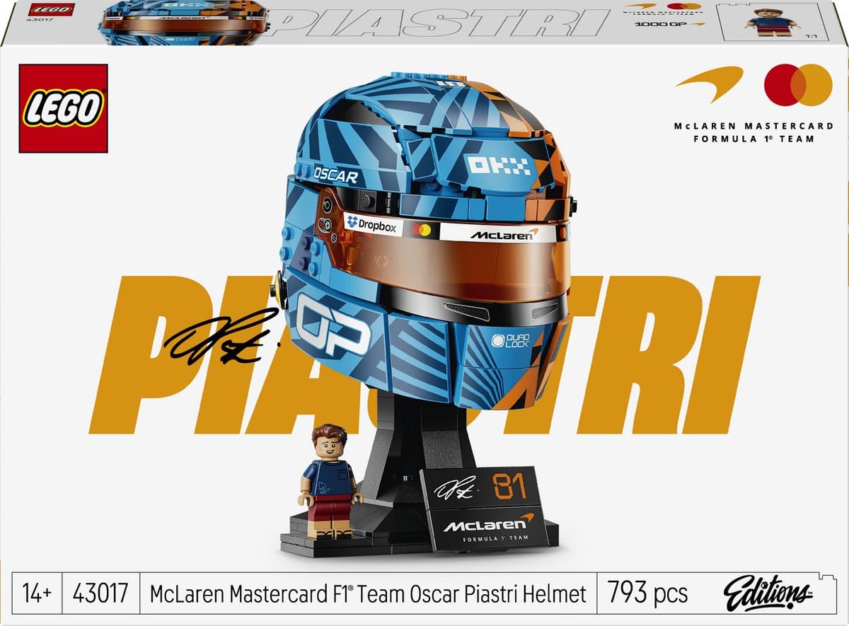 LEGO Editions - McLaren Mastercard F1 Team helm van Oscar Piastri Constructiespeelgoed — afbeelding 1