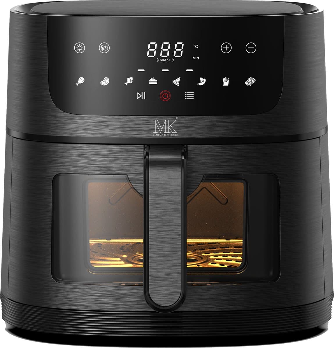 Maison & Kitchen Airfryer - Heteluchtfriteuse - PFAS-vrij - 1800W - 8L Inhoud - 80ºC tot 200ºC - Zwart — afbeelding 1