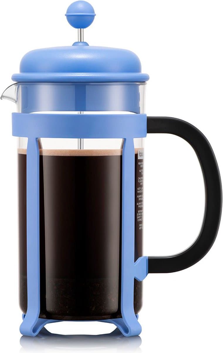 Bodum | Java French Press Cafetière | Kunststof | 8 kops | Matisse Blauw | 1L — afbeelding 1
