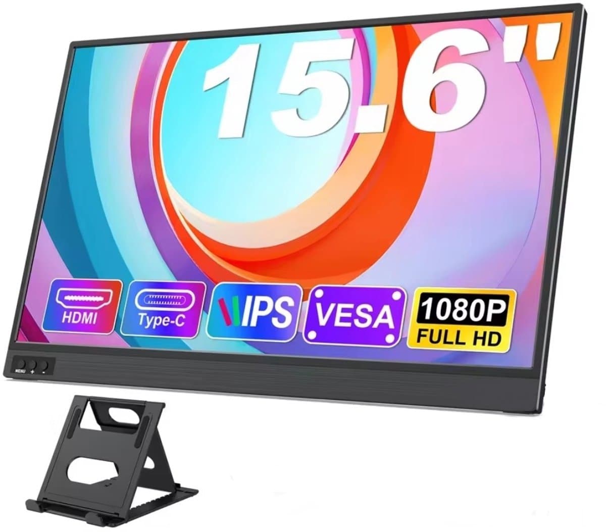 Gabrys® Premium portable monitor 15,6 inch - draagbare monitor Full HD USB-C - groot scherm - draagbare scherm - Plug en Play - computer - gaming - werk - Huis Kantoor - portable beeldscherm - USB Monitor - inclusief 2 jaar garantie — afbeelding 1