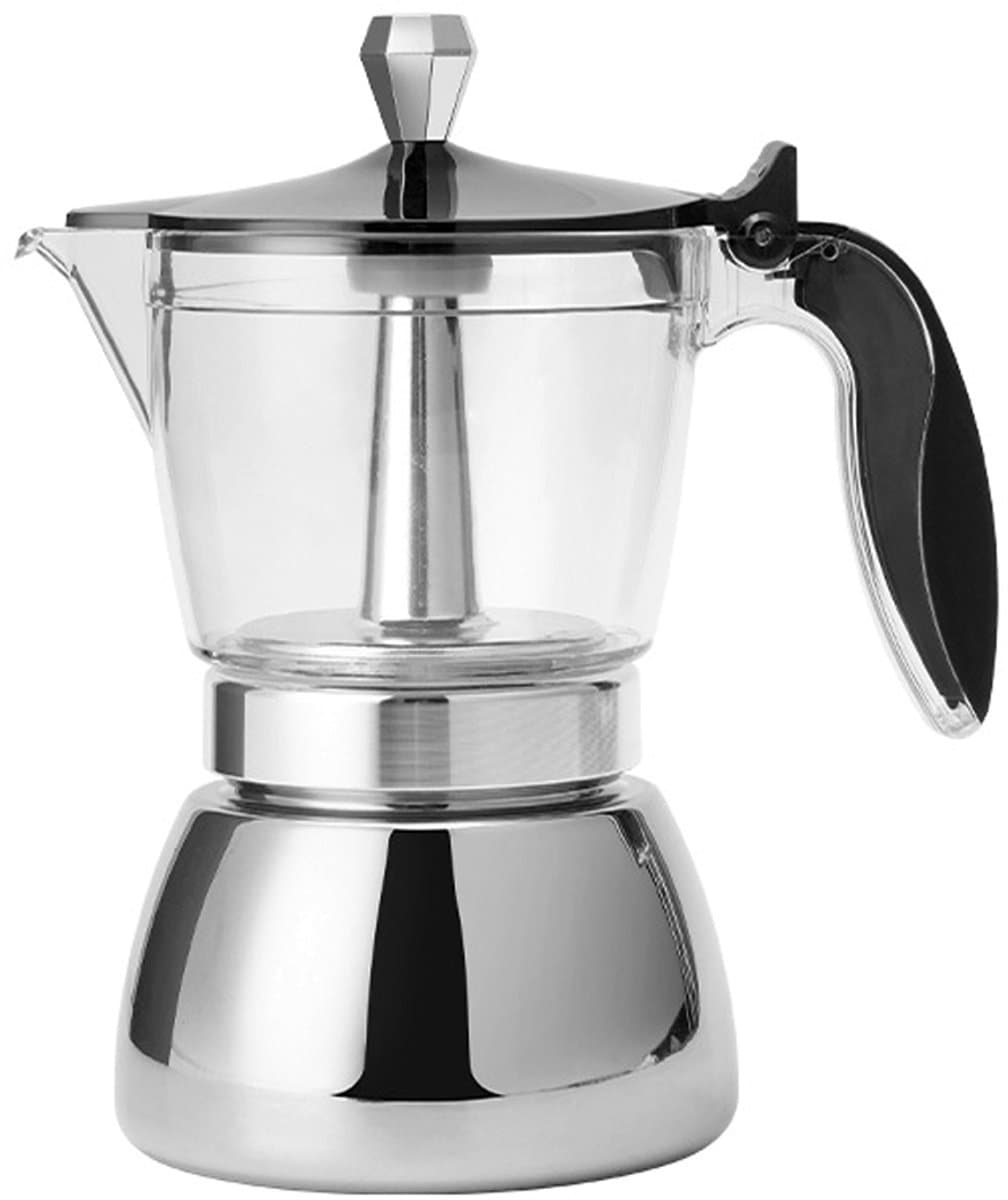 longziming -Moka Pot 4 Kopjes – Espresso Zetapparaat voor Op het Fornuis – Premium Italiaanse Koffiepercolator — afbeelding 1