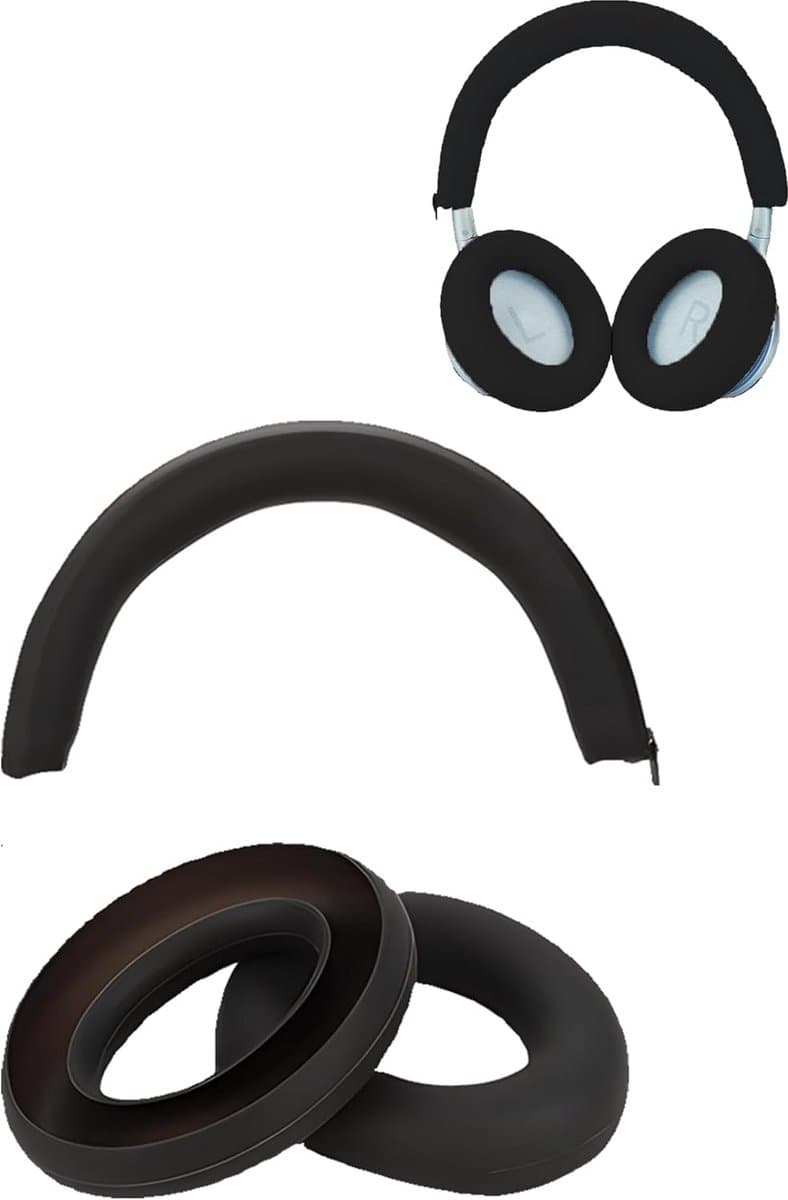 Siliconen Beschermhoes Set voor Over-Ear Koptelefoon met Noise Cancelling - Oor- en Hoofdband Cover — afbeelding 1