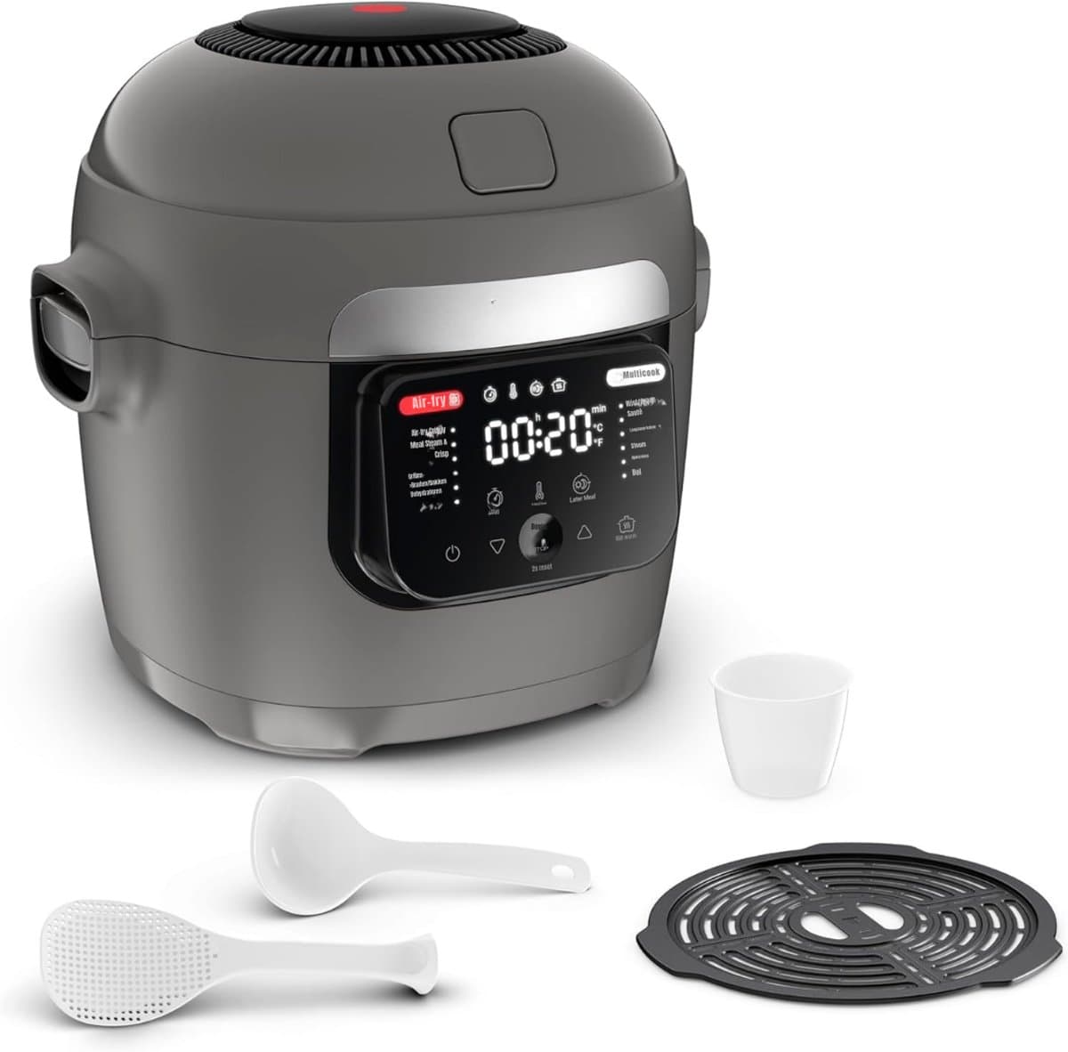 Aurixi® Multicooker - Multicookers - Grijs - 38cm x 36cm x 35cm — afbeelding 1