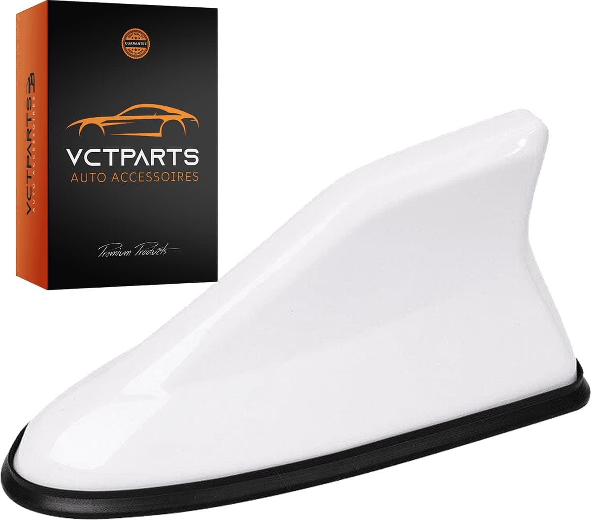 VCTparts® Universele Haaienvin Autoradio Antenne Wit - Shark Fin AM FM Dakantenne Auto Universeel met Eenvoudige Installatie Moderne Upgrade — afbeelding 1